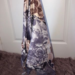 Purple Floral Fashion Scarf
